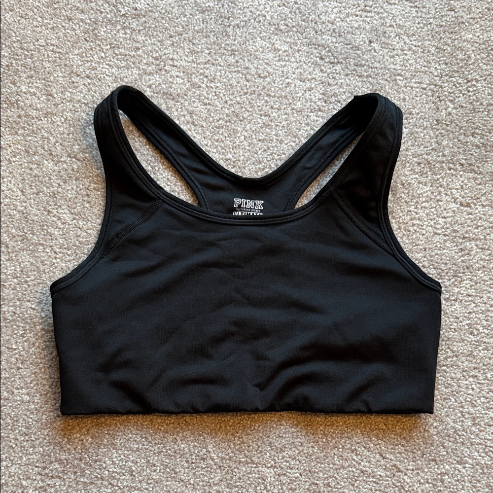 PINK Victoria's Secret Ultimate Black Sports Bra